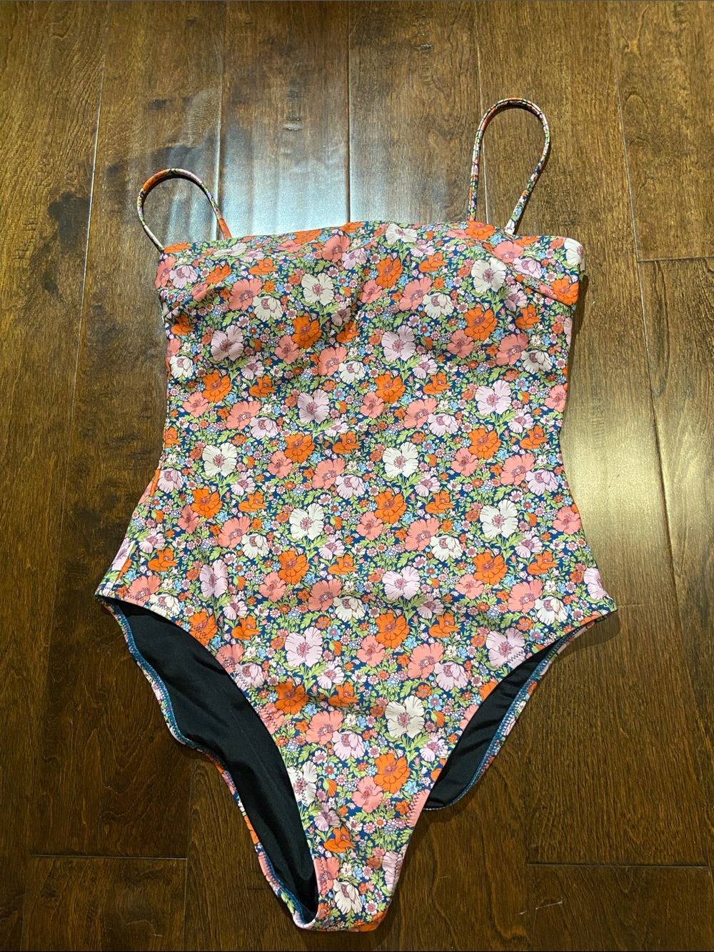 J Crew Bandeau One Piece in Liberty Meadow Song Fabric SZ 8